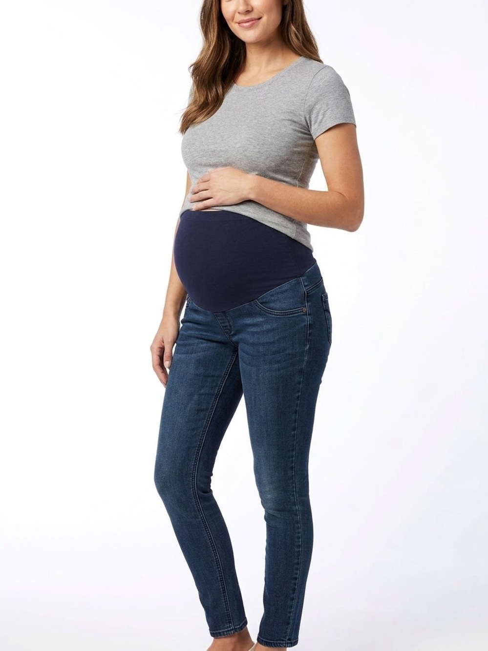 Indigo Blue Maternity Secret Fit Belly Skinny Jeans Size Medium